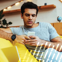 Young man on his phone